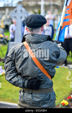 Londonderry, Irlanda del Nord. 6 Aprile, 2015. Il colore delle parti al 32 County movimento Sovranità commemorazione del 1916 Irish Pasqua in aumento. Credito: George Sweeney/Alamy Live News Foto Stock