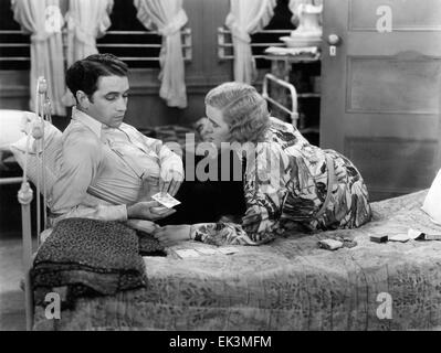 Donald Cook, Winnie Lightner, sul set del film 'Side Show', 1931 Foto Stock