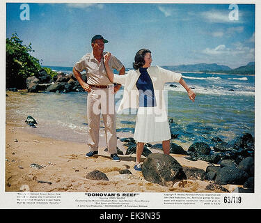 Donovan la barriera corallina - John Wayne - poster del filmato Foto Stock