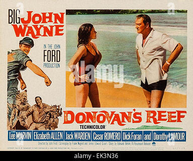 Donovan la barriera corallina - John Wayne - poster del filmato Foto Stock