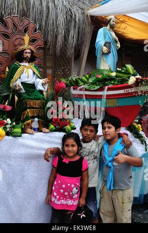 Festival del giorno di San Pedro e El Señor del Mar ( Signore del mare ) in PUERTO PIZARRO. Dipartimento di Tumbes .PERÙ Foto Stock