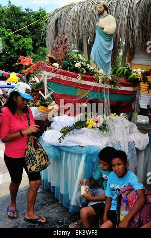 Festival del giorno di San Pedro e El Señor del Mar ( Signore del mare ) in PUERTO PIZARRO. Dipartimento di Tumbes .PERÙ Foto Stock