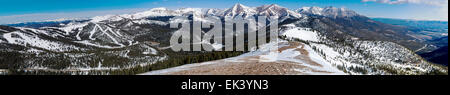 Panorama view of Monarch Mountain and the Sawatch Range of mountains, Continental Divide, central Colorado, USA Foto Stock