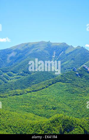 Mt. Kinpou visto da Mt. Mizugaki, Montagna giapponese Foto Stock