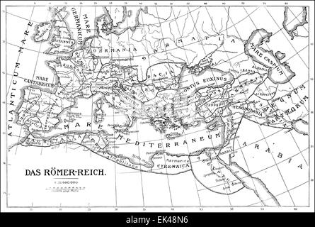 Mappa storica dell'Impero Romano, Foto Stock