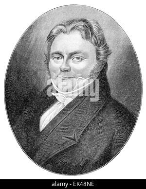 Jöns Jacob Berzelius, 1779 - 1848, un chimico svedese, Foto Stock