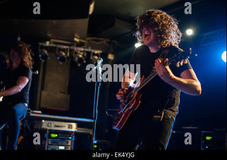 Torsten Kinsella, lead voice e il chitarrista della Irish post rock band " Dio è un astronauta', Ciampino, concerto di Roma, Italia, 13/ Foto Stock