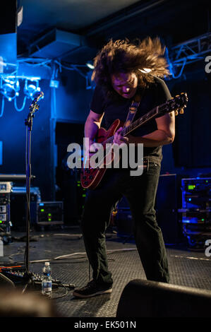 Torsten Kinsella, lead voice e il chitarrista della Irish post rock band " Dio è un astronauta', Ciampino, concerto di Roma, Italia, 13/ Foto Stock