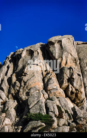 L'Italia, Sardegna, Santo Stefano Island (Maddalena), rocce erose - Scansione su pellicola Foto Stock