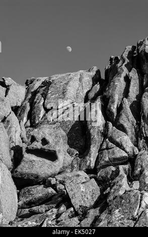 L'Italia, Sardegna, Santo Stefano Island (Maddalena), rocce erose - Scansione su pellicola Foto Stock