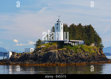 Cinque Dita faro, Federico Suono, Tongass National Forest, Alaska. Foto Stock