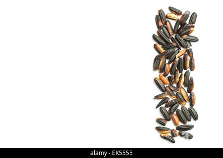 Close up nero di riso appiccicoso isolati su sfondo bianco Foto Stock