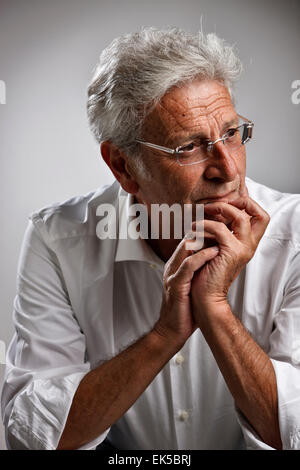 L'Italia, ritratto in studio af medioevo business man Foto Stock