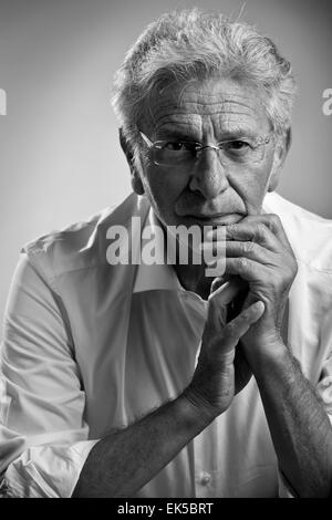 L'Italia, ritratto in studio af medioevo business man Foto Stock