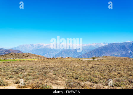 Vista del paesaggio che circonda il Colca Canyon nei pressi di Arequipa, Perù Foto Stock