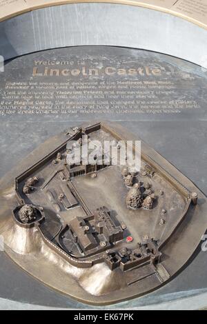 Il bronzo modello 3D mostra Lincoln Castle 2015 poiché importanti refurb Foto Stock