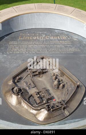 Il bronzo modello 3D mostra Lincoln Castle 2015 poiché importanti refurb Foto Stock