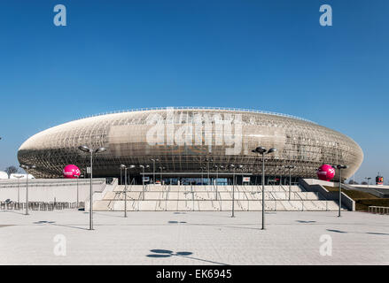 Tauron Arena di Cracovia. Intrattenimento moderno e impianto sportivo. Il più grande in Polonia. Foto Stock