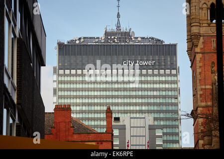 Manchester City Tower office block Foto Stock