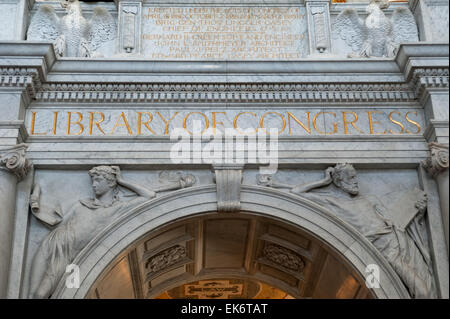 La Biblioteca del Congresso a Washington D.C. interno Foto Stock