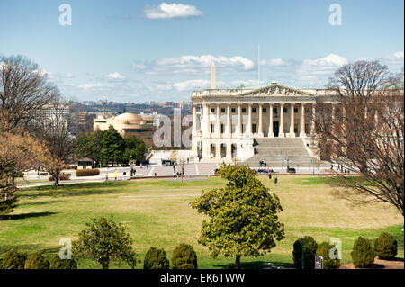 Vista sul lato est del Campidoglio di Washington DC Foto Stock