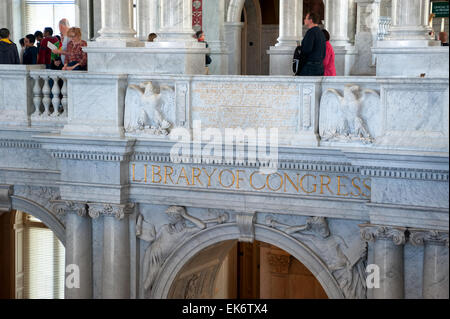 La Biblioteca del Congresso a Washington D.C. interno Foto Stock