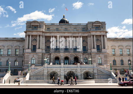 La Biblioteca del Congresso Thomas Jefferson building in Washington D.C. Stati Uniti d'America facciata Foto Stock