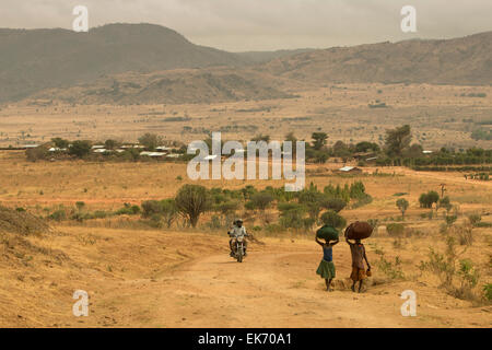 Paesaggio vicino Kapedo Village, Kaabong District - Karamoja, Uganda, Africa orientale Foto Stock