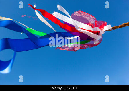 Frusta di pasqua con nastri, Repubblica Ceca Foto Stock