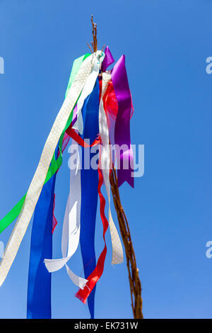 Frusta di pasqua con nastri, Repubblica Ceca Foto Stock