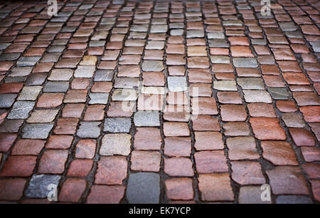 Pavimentazione in old Tallinn Foto Stock