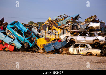 Junk su vetture Junkyard Foto Stock