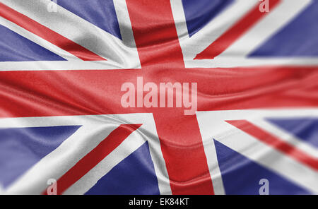 Alta risoluzione di rendering del Regno Unito bandiera nazionale. Foto Stock