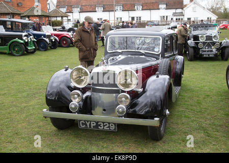 Alvis auto classica in un'auto d'epoca nel rally Ufford,Suffolk Foto Stock