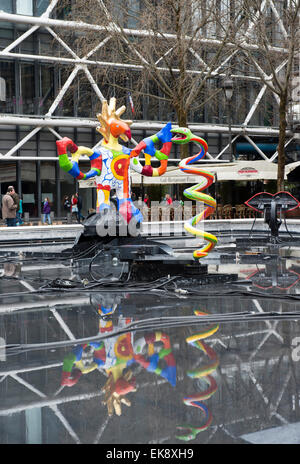 La Fontana Stravinsky di Parigi, Francia Europa UE Foto Stock