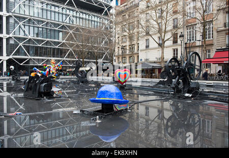 La Fontana Stravinsky di Parigi, Francia Europa UE Foto Stock