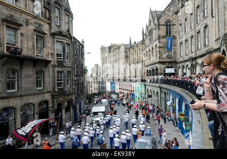 L'ordine d'Orange Parade di Edimburgo, in Scozia. Foto Stock