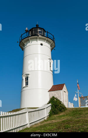 Punto Nobska Luce, Woods Hole, Falmouth, Cape Cod, Massachusetts, STATI UNITI D'AMERICA Foto Stock