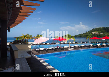 Buccament Bay Resort piscina in West Indies Foto Stock