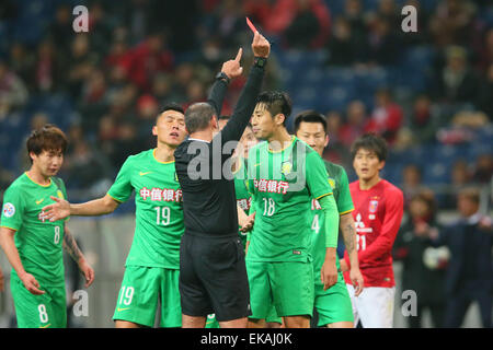 Saitama, Giappone. 8 apr, 2015. Yu Dabao (Guoan) Calcio/Calcetto : 2015 AFC Champions League gruppo G match tra Urawa Reds 1-1 Guoan Pechino a Saitama Stadium 2002 a Saitama, Giappone . © YUTAKA AFLO/sport/Alamy Live News Foto Stock