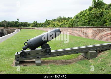 Fort Macon,disegnato da Brig. Gen. Simon Bernard & progettato da Robert E. Lee, covertway Foto Stock