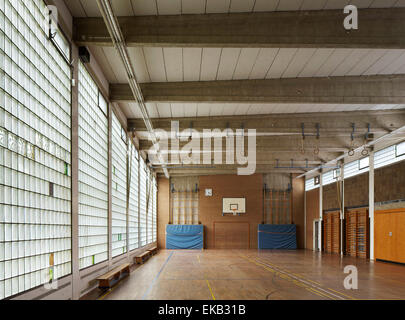 Scharoun della scuola di marna, Marl, Germania. Architetto: Hans Scharoun, 1975. Foto Stock