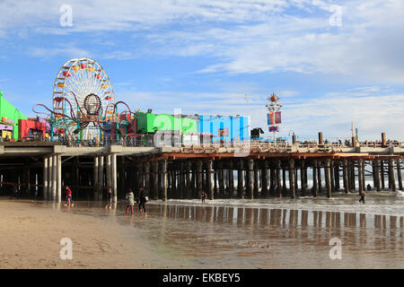 Santa Monica Pier, Pacific Park, Santa Monica, Los Angeles, California, Stati Uniti d'America, America del Nord Foto Stock