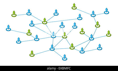 Sociale le connessioni di rete Foto Stock
