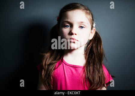 Ragazza con pigtail Foto Stock