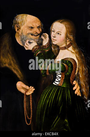 La disparità di giovane ( Vecchio Uomo in amore ) 1530 Lucas Cranach il Vecchio ( Kronach 1472 Weimar 1553 ) il tedesco in Germania Foto Stock