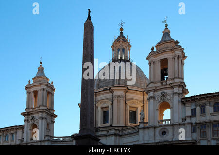 Italia Roma Piazza Navona Sant Agnese in Agone Foto Stock