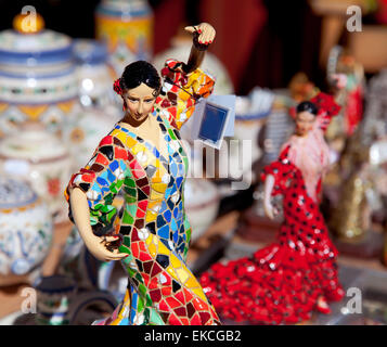 Gipsy ballerina di flamenco donna statua artigianato Foto Stock