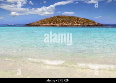 Spiaggia di Illetes isole Formentera Isola delle Baleari Foto Stock