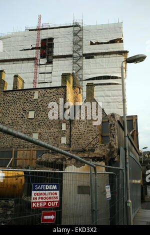 Provost Skene's House e Aberdeen City Council edificio in demolizione - città di Aberdeen - Scozia - UK Foto Stock